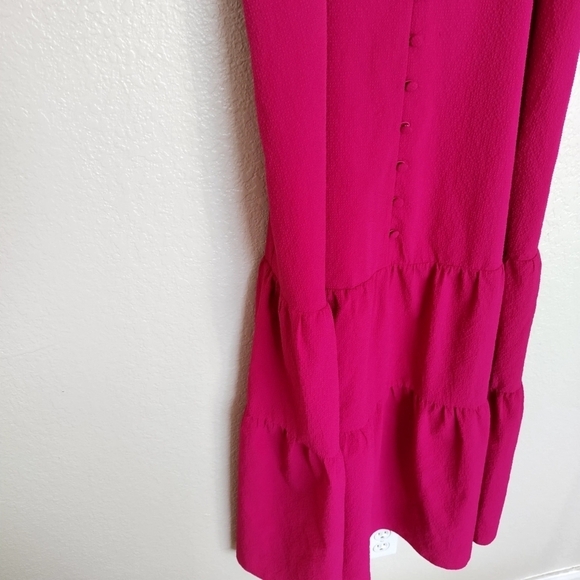 Ted Baker London Luaan Button Through Cami Dress Fuchsia sz 3/ L - Picture 4 of 10